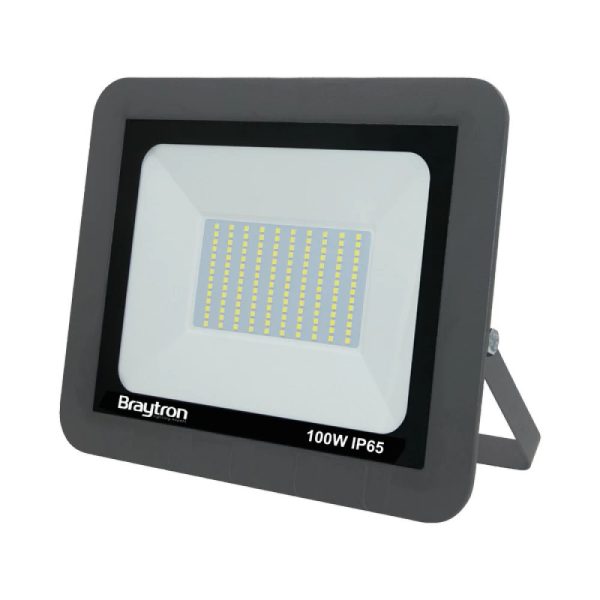 reflektor led braytron 100w 6500k 8500lm ip65 sivi